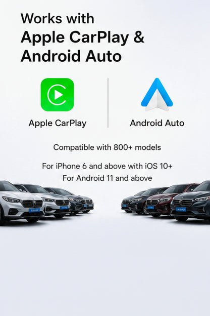 CarlinKit 5.0 2Air Best Quality Wireless CarPlay & Android Auto Adapter. Stop plugging in your phone every time you drive. The CarlinKit 5.0 adapter instantly converts your factory wired Apple CarPlay or Android Auto into a wireless connection.